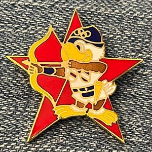 Archery Olympic Pin ~ Mascot Sam the Eagle ~ 1984 Los Angeles Summer Games ~ LA